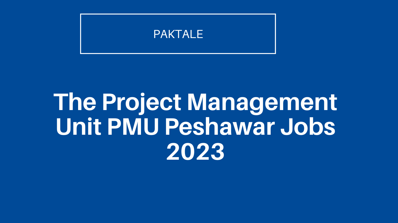 The Project Management Unit PMU Peshawar Jobs 2023: